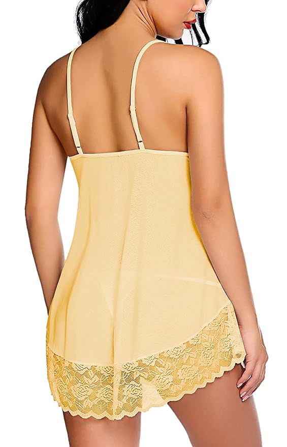 Scalloped Lace Babydoll Set