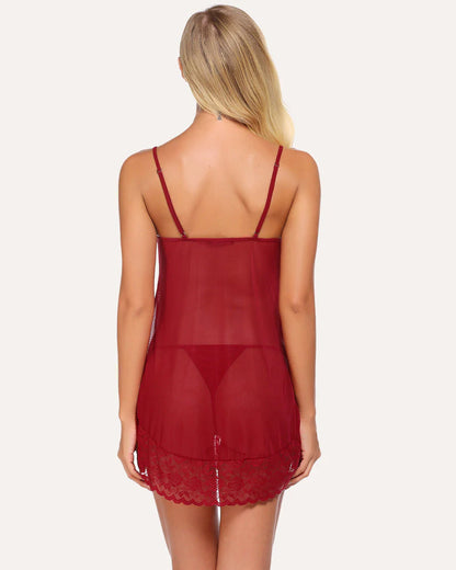 Scalloped Lace Babydoll Set
